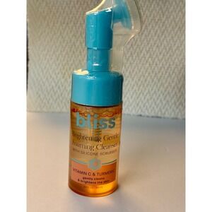 Bliss Brightening Gentle Foaming Cleanser Vitamin C Turmeric Scrubber 3.4oz